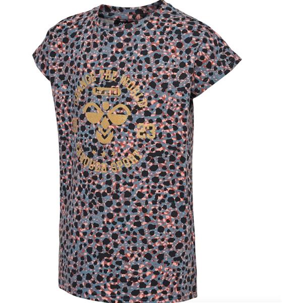 Hummel Mädchen T-Shirt Designershirt goldfarbener Aufdruck edel