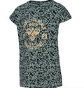 Hummel Mädchen T-Shirt Designershirt goldfarbener Aufdruck edel