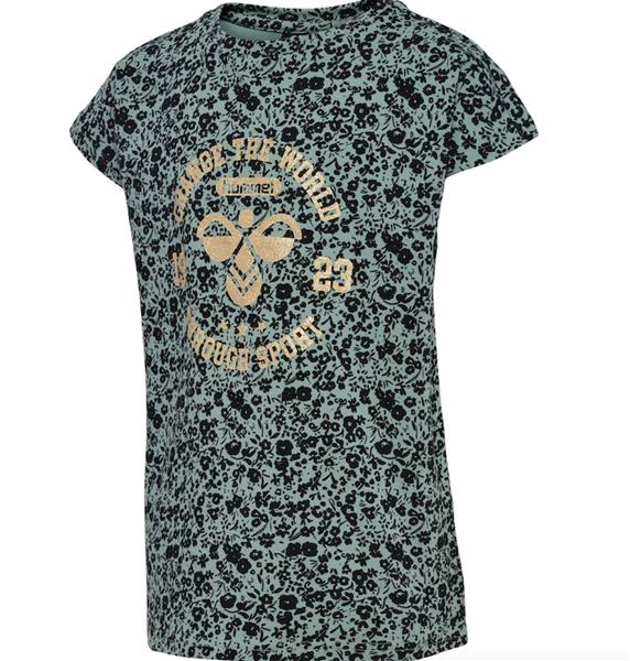 Hummel Mädchen T-Shirt Designershirt goldfarbener Aufdruck edel