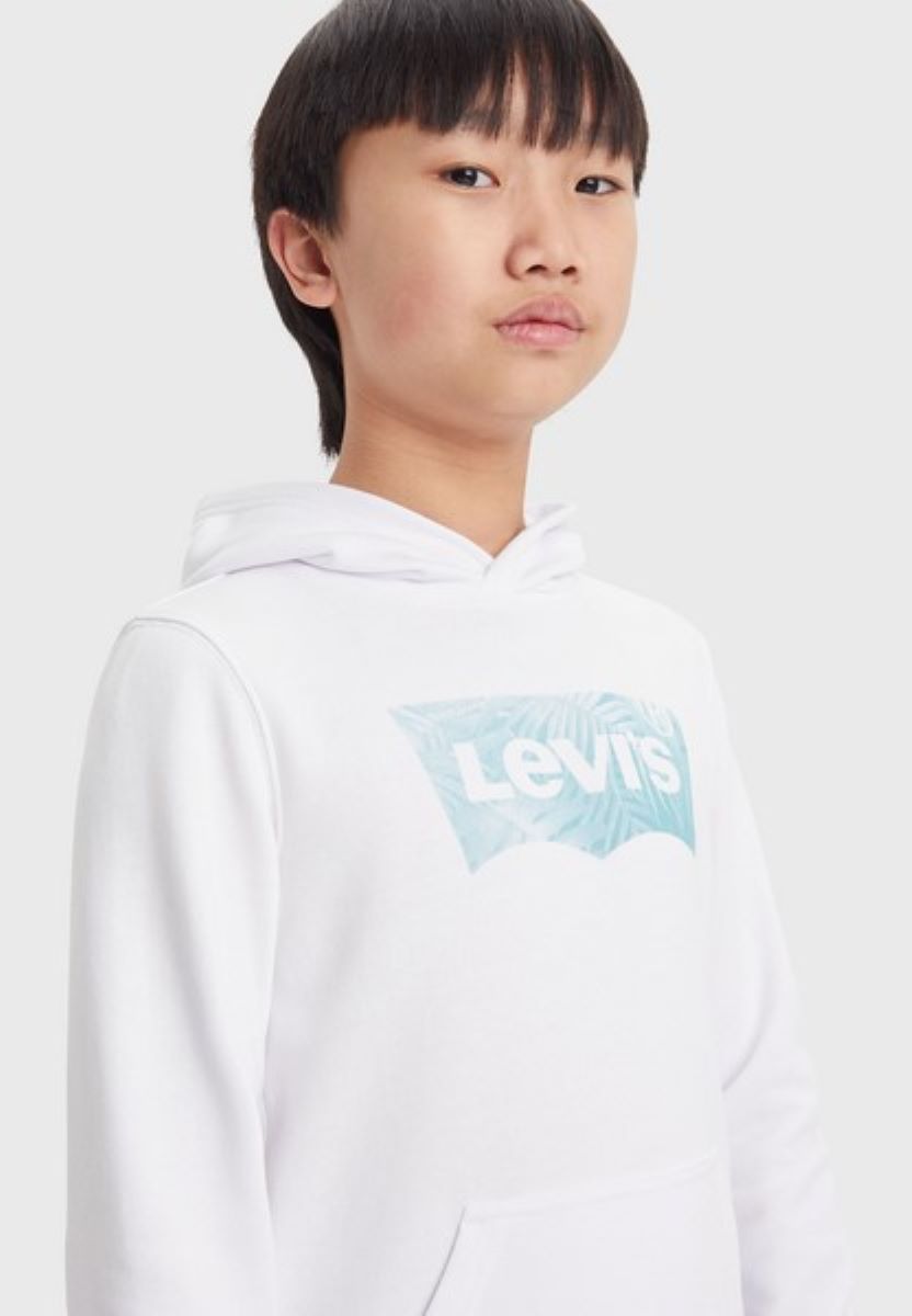 Levi's® Kids Kapuzensweatshirt Palm Batwing Fill Hoodie Weiß leicht