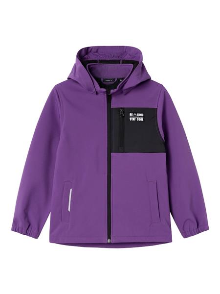 Name it Mädchen Softshelljacke Übergangsjacke Lila wetterfest