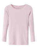 Mädchen Langarmshirt Rippshirt hochwertig  Rose Braun edel