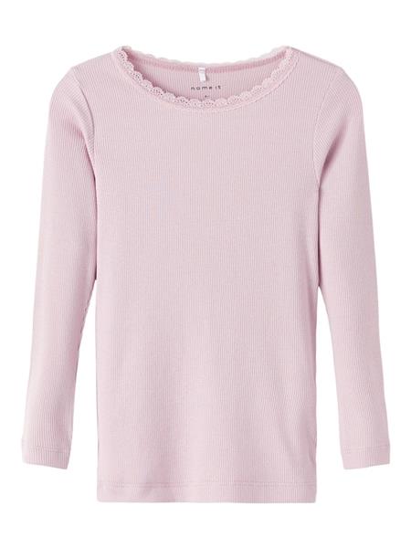 Mädchen Langarmshirt Rippshirt hochwertig  Rose Braun edel