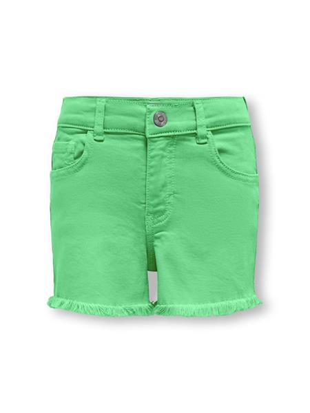 Only Mädchen Jeansshort kurze Hose Jeans Shorts Grün Franzen KOGROBYN