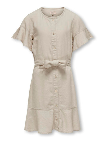 Only Mädchen Kleid Sommerkleid Leinenkleid 15326401 edel