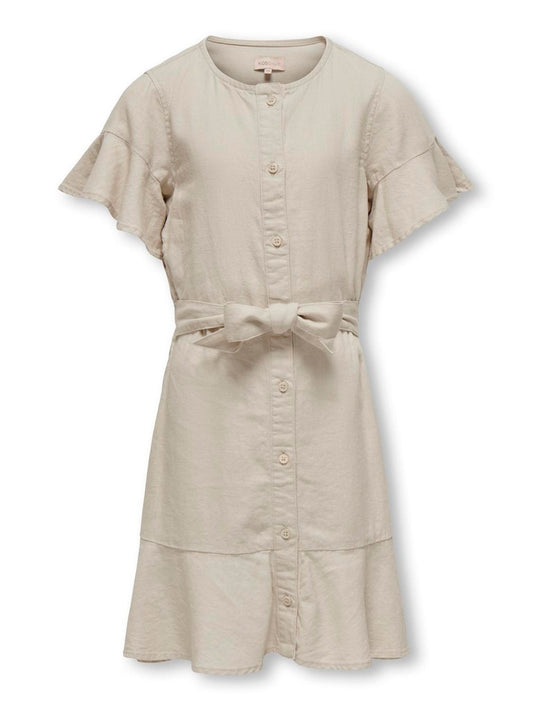 Only Mädchen Kleid Sommerkleid Leinenkleid 15326401 edel