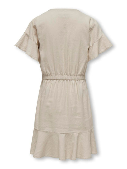 Only Mädchen Kleid Sommerkleid Leinenkleid 15326401 edel