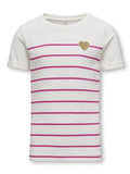 Only Mädchen T-Shirt Herz Glitzer Streifen Geschenkidee edel KOGEMILY