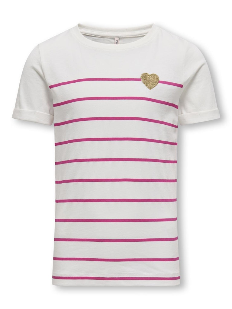 Only Mädchen T-Shirt Herz Glitzer Streifen Geschenkidee edel KOGEMILY