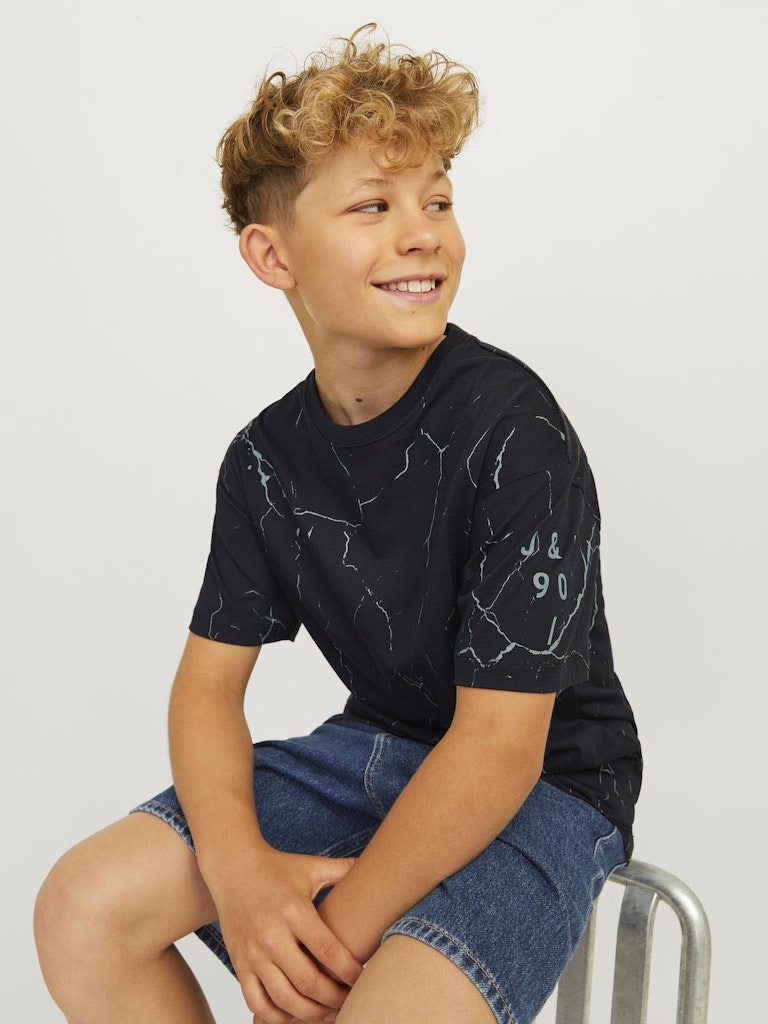 Jack & Jones Jungen T-Shirt Kurzarm JJKEY LOOSE COTTON TEE