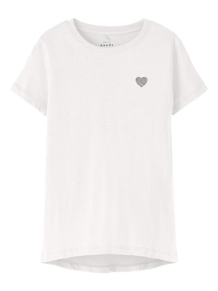 Name it Mädchen T-Shirt Herz Glitzer Geschenkidee edel NKFVIOLINE