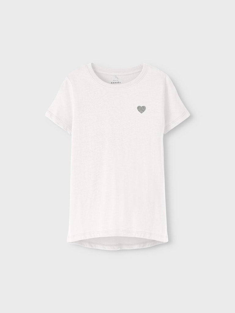 Name it Mädchen T-Shirt Herz Glitzer Geschenkidee edel NKFVIOLINE