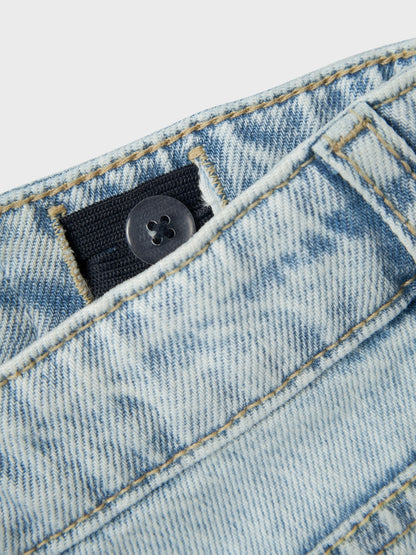 Name it Jungen Jeans weites Bein Straight Hellblau  NKMRYAN