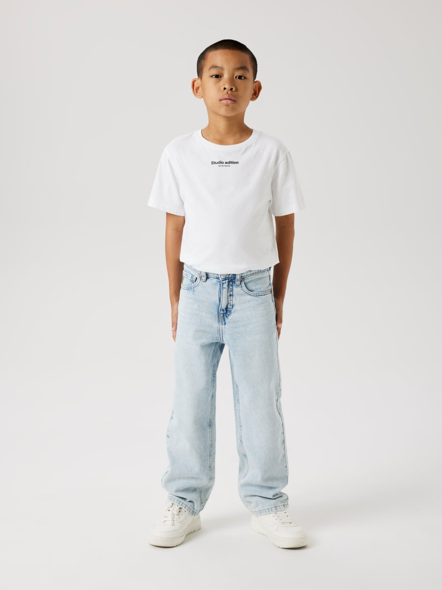 Name it Jungen Jeans weites Bein Straight Hellblau  NKMRYAN