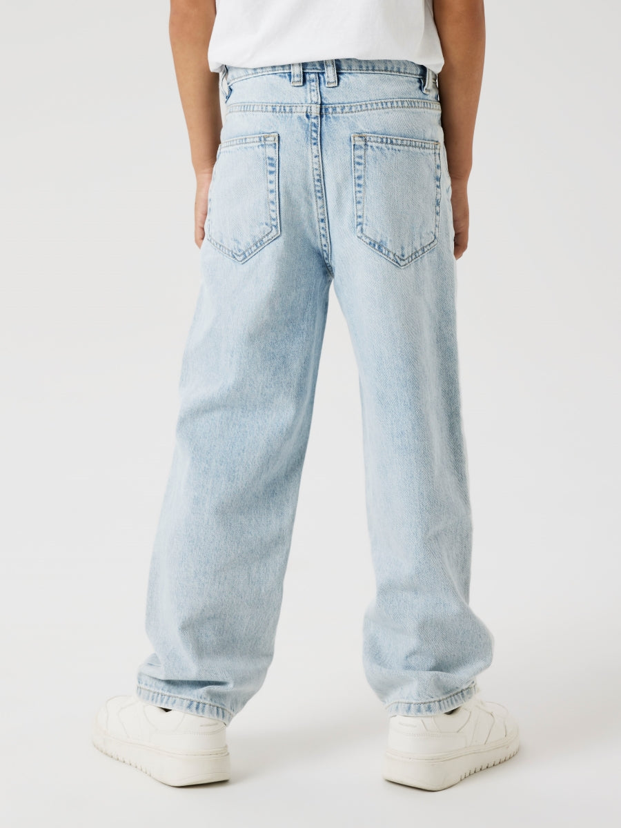 Name it Jungen Jeans weites Bein Straight Hellblau  NKMRYAN