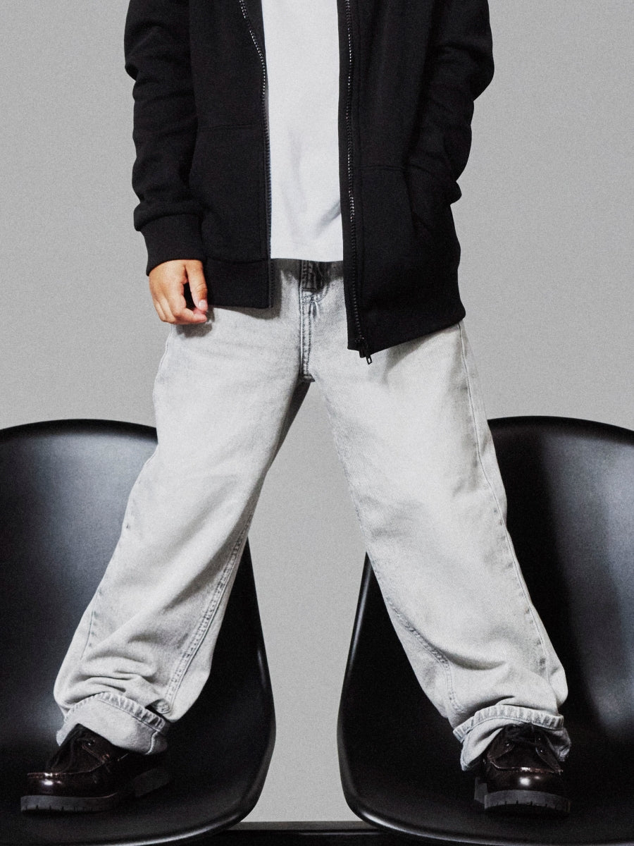 Name it Jungen Jeans weites Bein Straight Hellblau  NKMRYAN