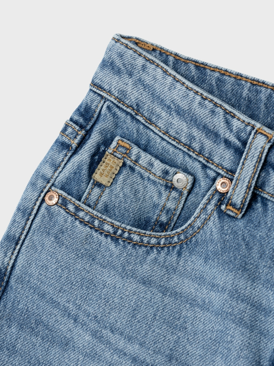 Name it Jungen Jeans weites Bein Straight Hellblau  NKMRYAN