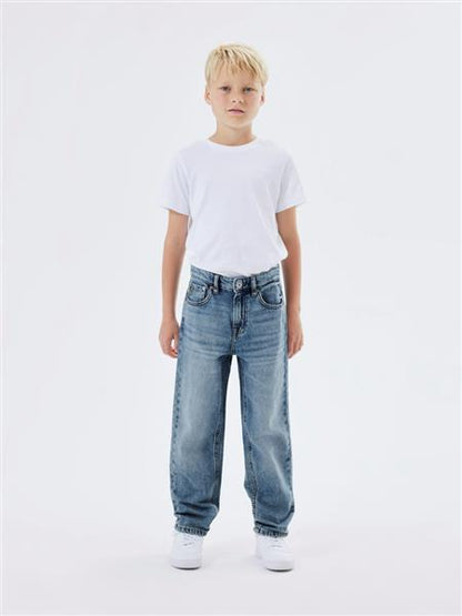 Name it Jungen Jeans weites Bein Straight Hellblau  NKMRYAN