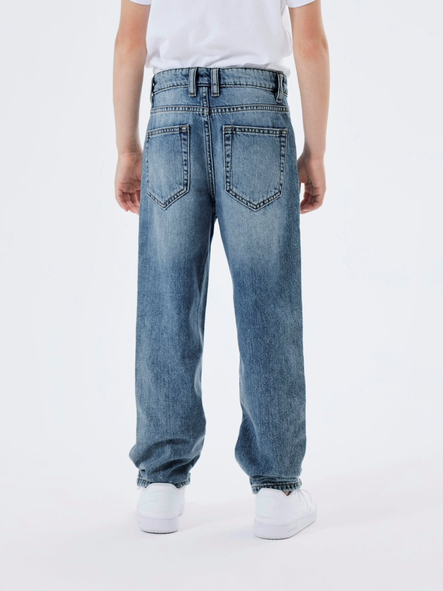 Name it Jungen Jeans weites Bein Straight Hellblau  NKMRYAN