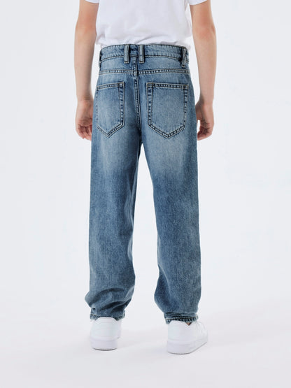 Name it Jungen Jeans weites Bein Straight Hellblau  NKMRYAN