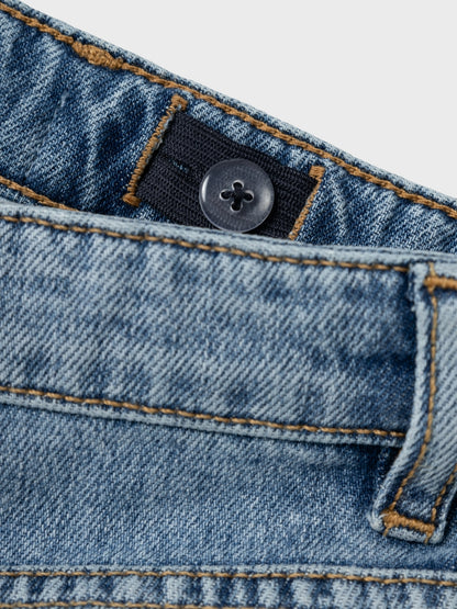 Name it Jungen Jeans weites Bein Straight Hellblau  NKMRYAN