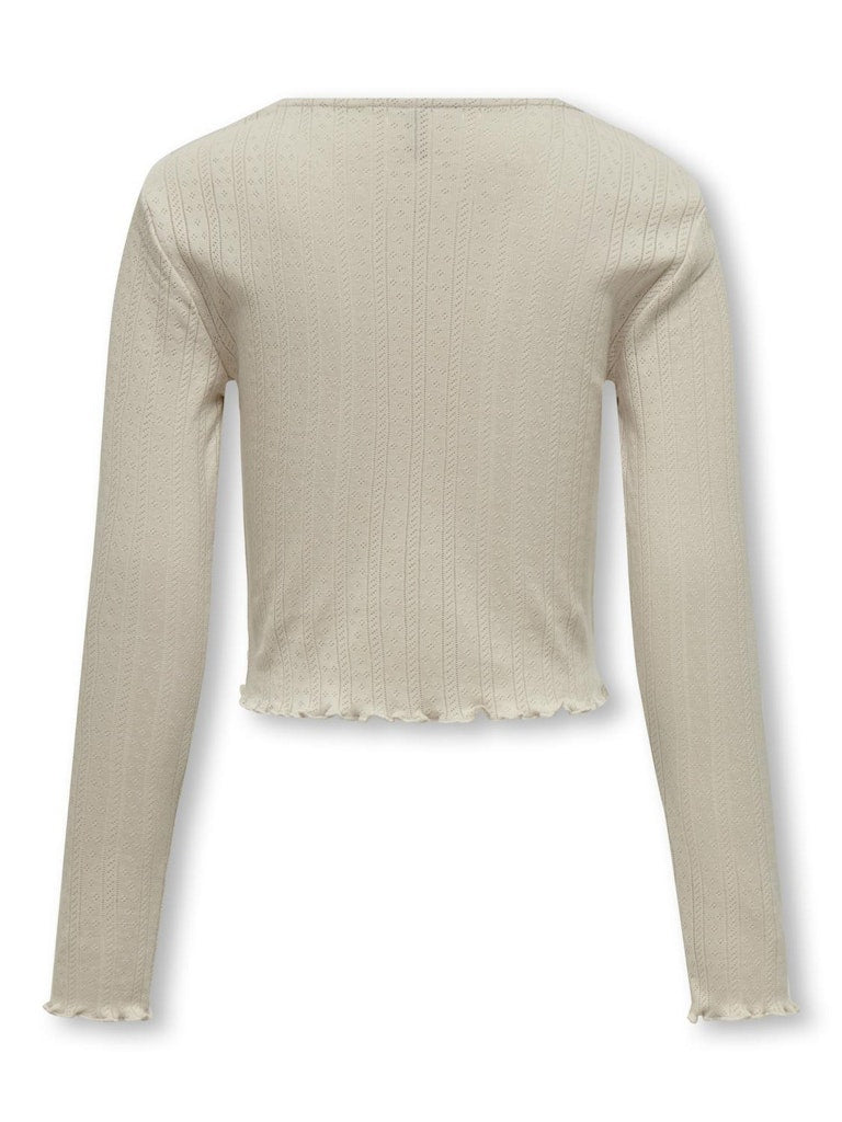 Only Mädchen T-Shirt Rippshirt KOGCARLOTTA L/S TOP