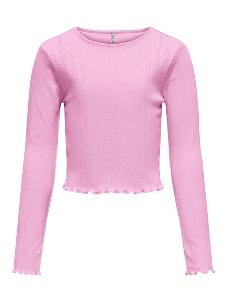 Only Mädchen T-Shirt Rippshirt KOGCARLOTTA L/S TOP