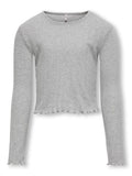 Only Mädchen T-Shirt Rippshirt KOGCARLOTTA L/S TOP