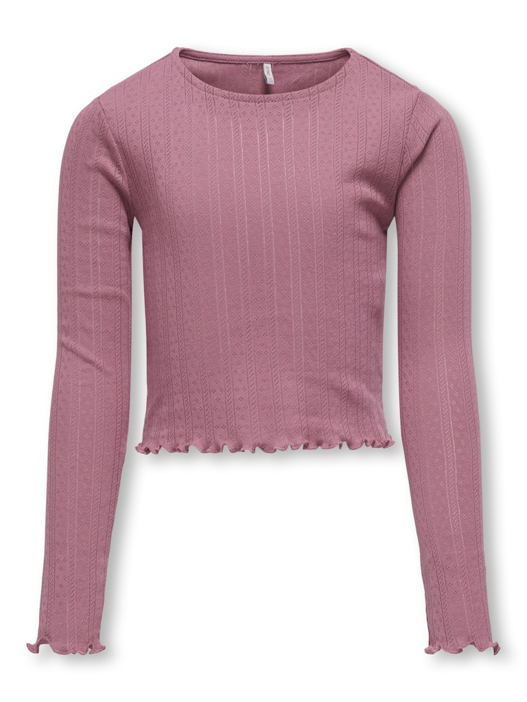 Only Mädchen T-Shirt Rippshirt KOGCARLOTTA L/S TOP