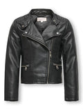 Only Mädchen Jacke Bikerjacke Kunstleder Übergangsjacke KOGFREYA