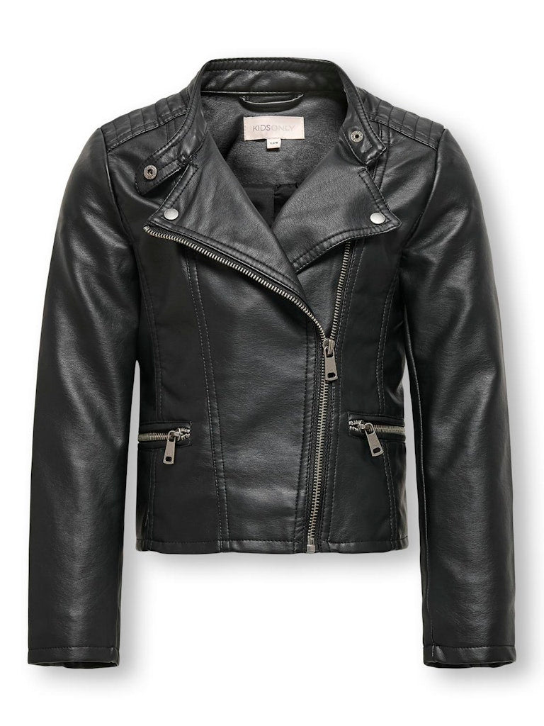 Only Mädchen Jacke Bikerjacke Kunstleder Übergangsjacke KOGFREYA