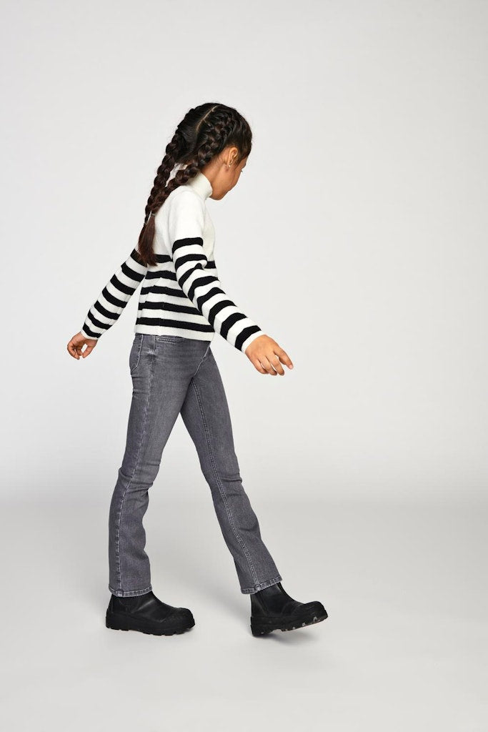 Only Mädchen Jeans Kogblush Mid Flared Grau edel KOGBLUSH