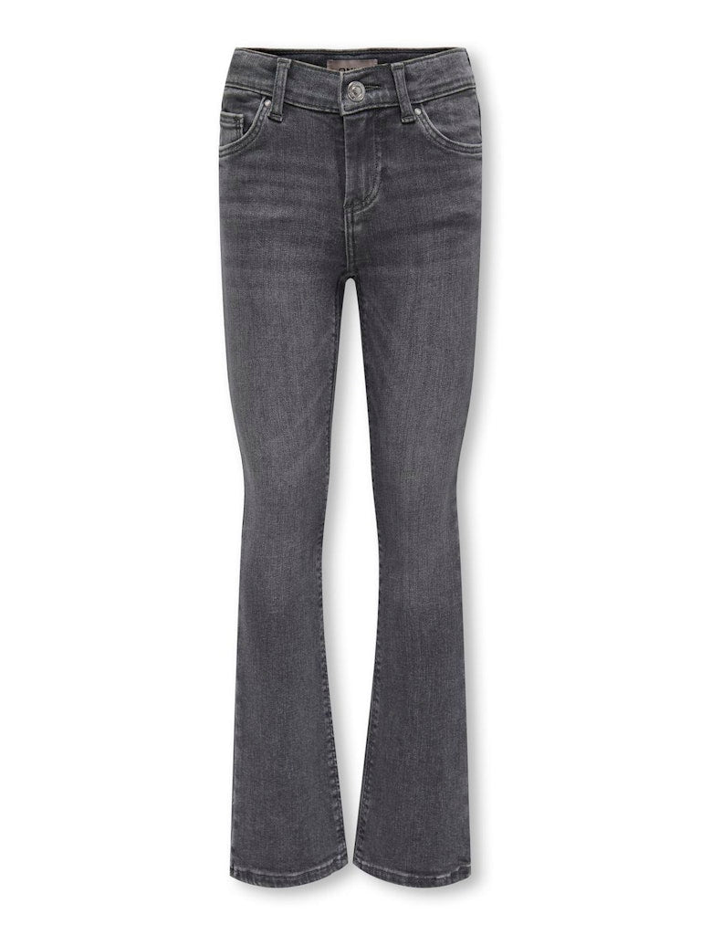 Only Mädchen Jeans Kogblush Mid Flared Grau edel KOGBLUSH