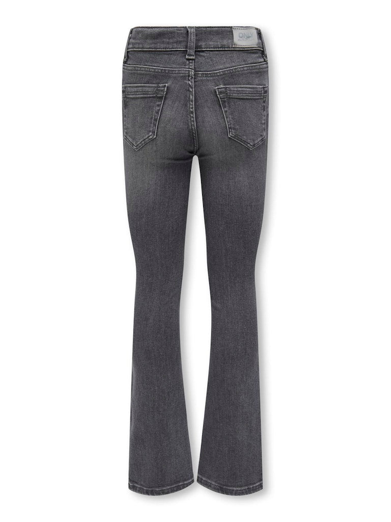 Only Mädchen Jeans Kogblush Mid Flared Grau edel KOGBLUSH