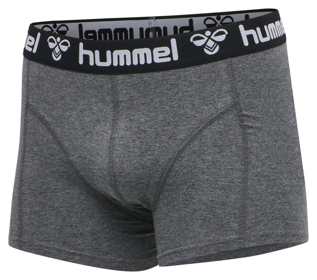 Hummel Herren Boxershorts 2er Pack Logobund Schwarz Grau HMLMARS