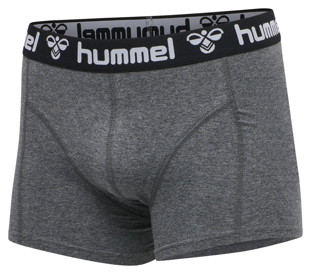 Hummel Herren Boxershorts 2er Pack Logobund Schwarz Grau HMLMARS