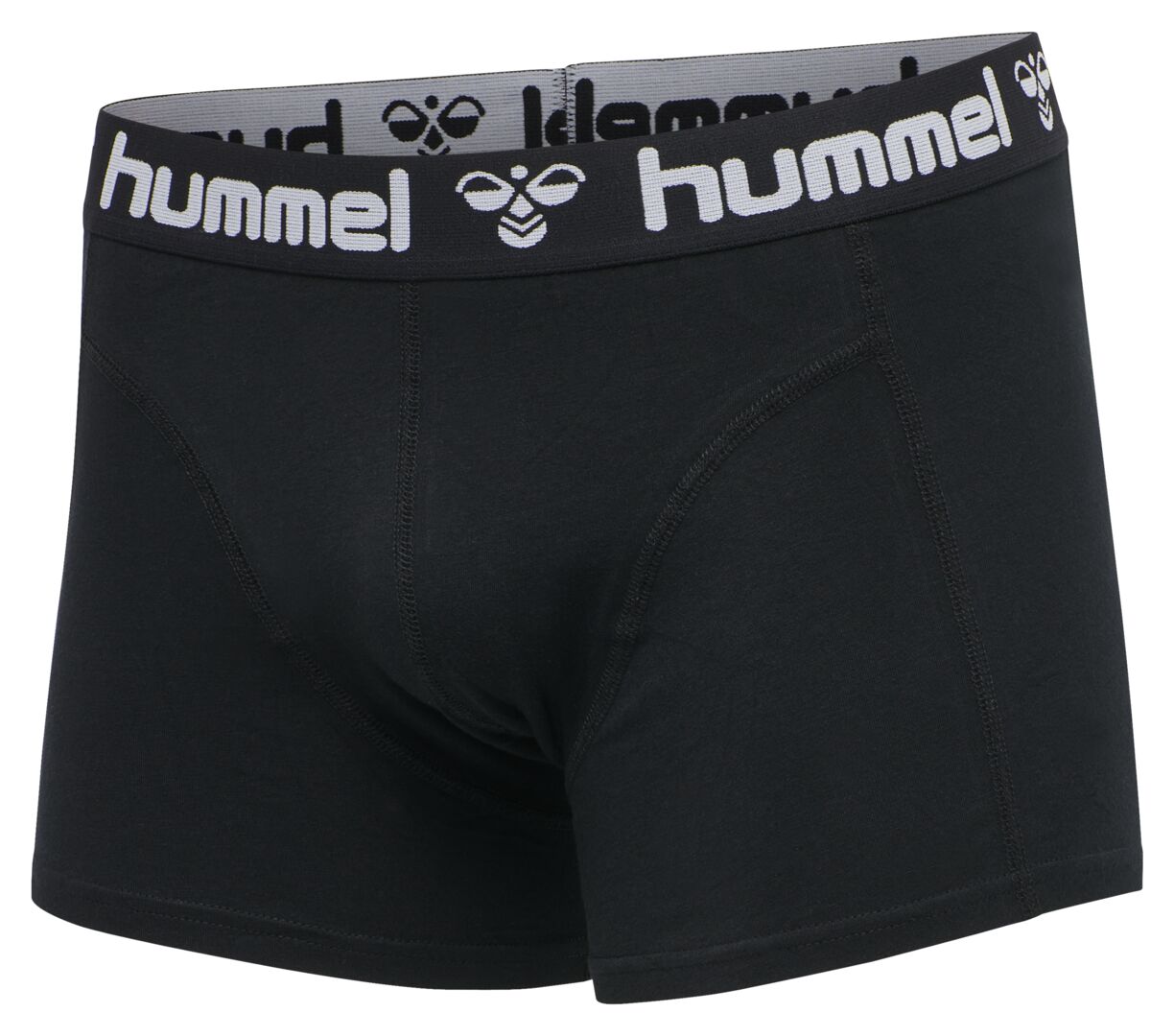 Hummel Herren Boxershorts 2er Pack Logobund Schwarz Grau HMLMARS
