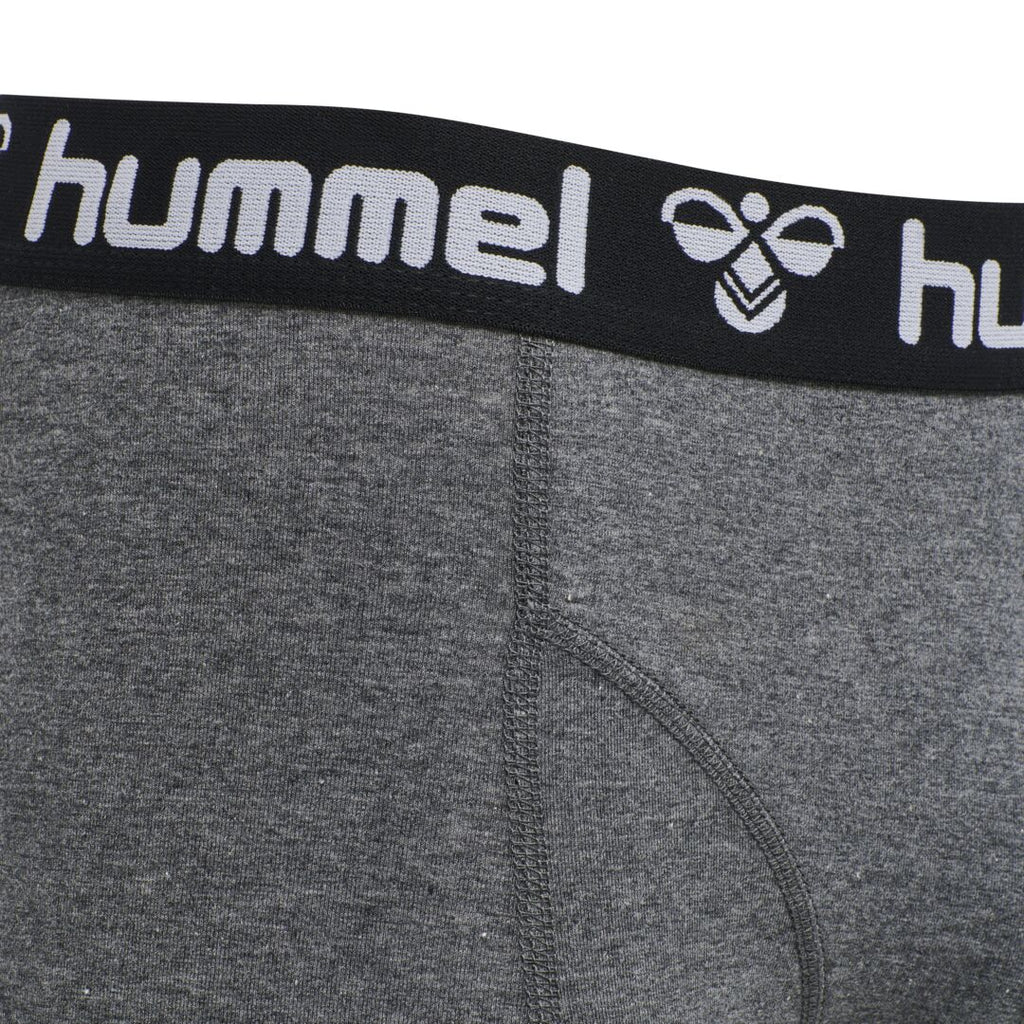 Hummel Herren Boxershorts 2er Pack Logobund Schwarz Grau HMLMARS