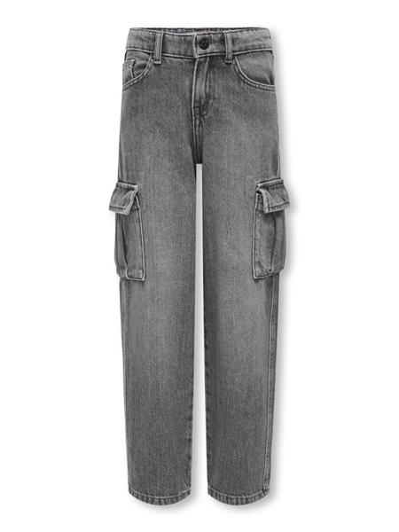 Only Mädchen Cargojeans wide Cargo grau KOGHARMONY