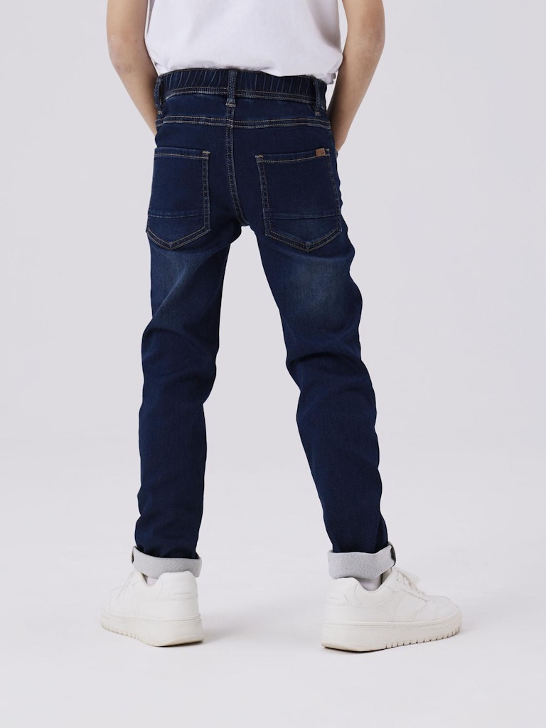 Jungen Slim Jeans Schlupfjeans Blau leicht weich Jogger