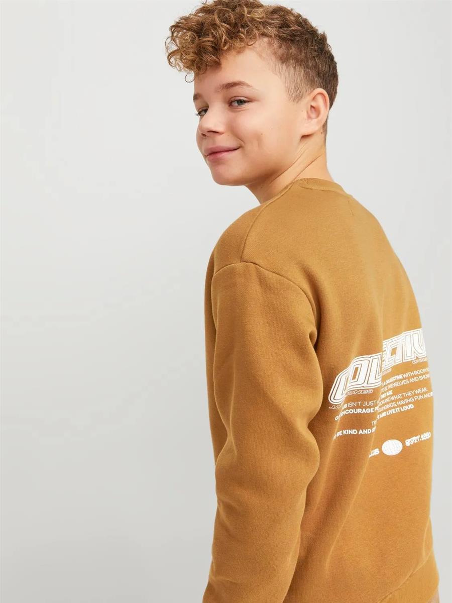 Jack & Jones Jungen Sweatshirt Pulli Loose Rückendruck warm JCORCOLLEC