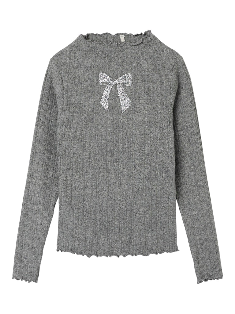 Name it Mädchen Rippshirt Glitzer NKFRUMALA