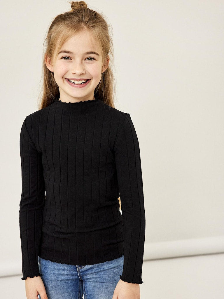Name it Mädchen Rippshirt slim langarm NKFNOLINE