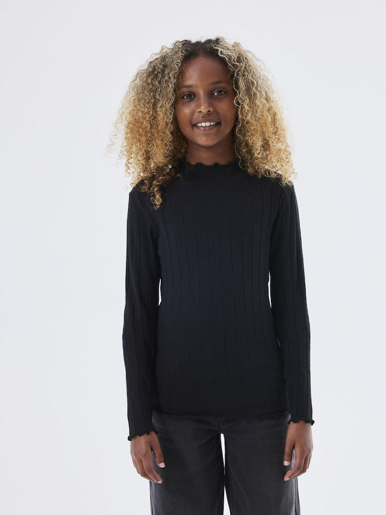 Name it Mädchen Rippshirt slim langarm NKFNOLINE