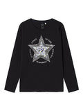 Name it Mädchen Langarmshirt Pailletten Geschenkidee festlich NKFSIRU