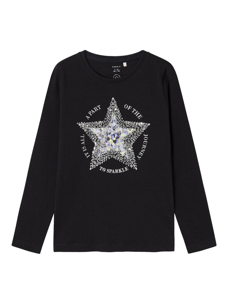 Name it Mädchen Langarmshirt Pailletten Geschenkidee festlich NKFSIRU