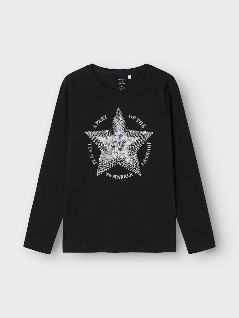 Name it Mädchen Langarmshirt Pailletten Geschenkidee festlich NKFSIRU