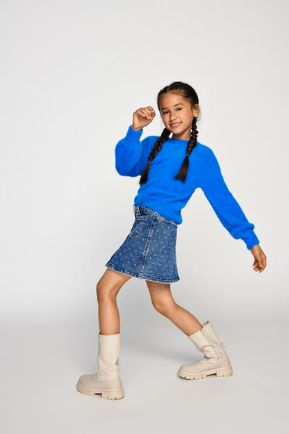 Only Mädchen Strickpulli Royalblau edel Geschenkidee