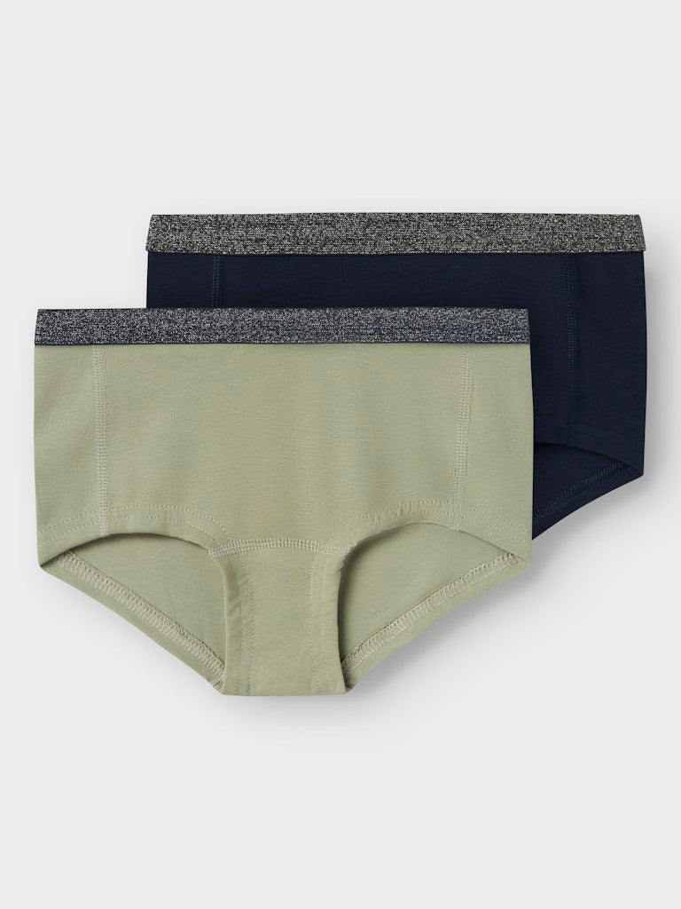 Name it Mädchen Hipster Doppelpack Slip 2er Pack Glitzer NKFHIPSTER