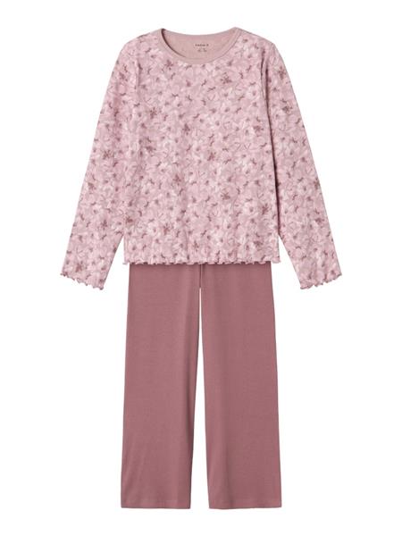 Name it Mädchen Schlafanzug Pyjama Stretch MAUVE FLOWER NKFNIGHTSET